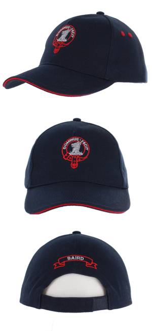 Cap, Hat, Baseball, Sandwich Peak, Baird Clan Crest